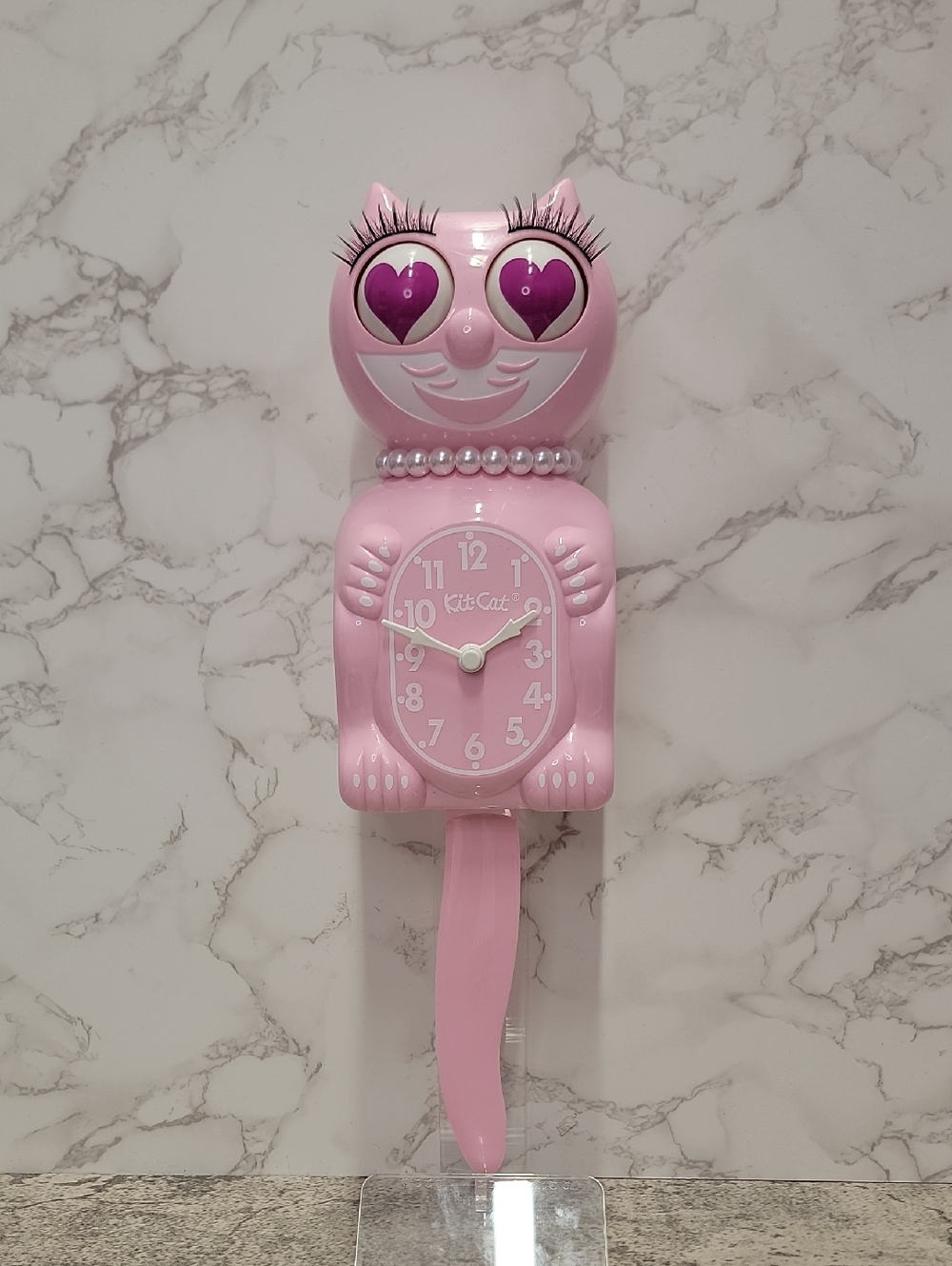 Rare Bubblegum Lady Kit-Cat Klock clock with Magenta Heart eyes Limited Edition